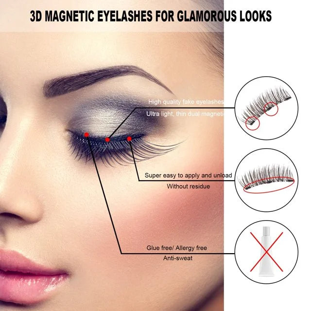 4 Pieces/Set Triple Magnetic False Eyelashes Cosmia.pk