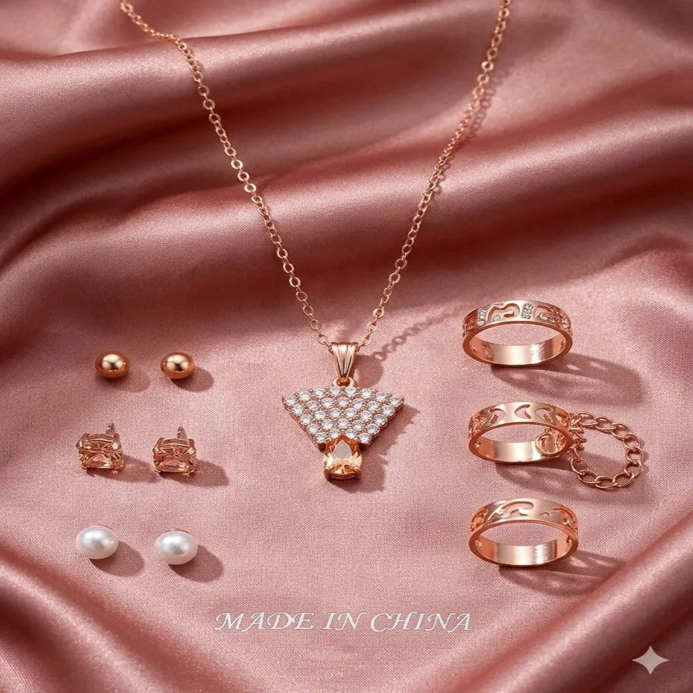 Seven Days of the Week jewelry gift set with necklace and matching Fashion