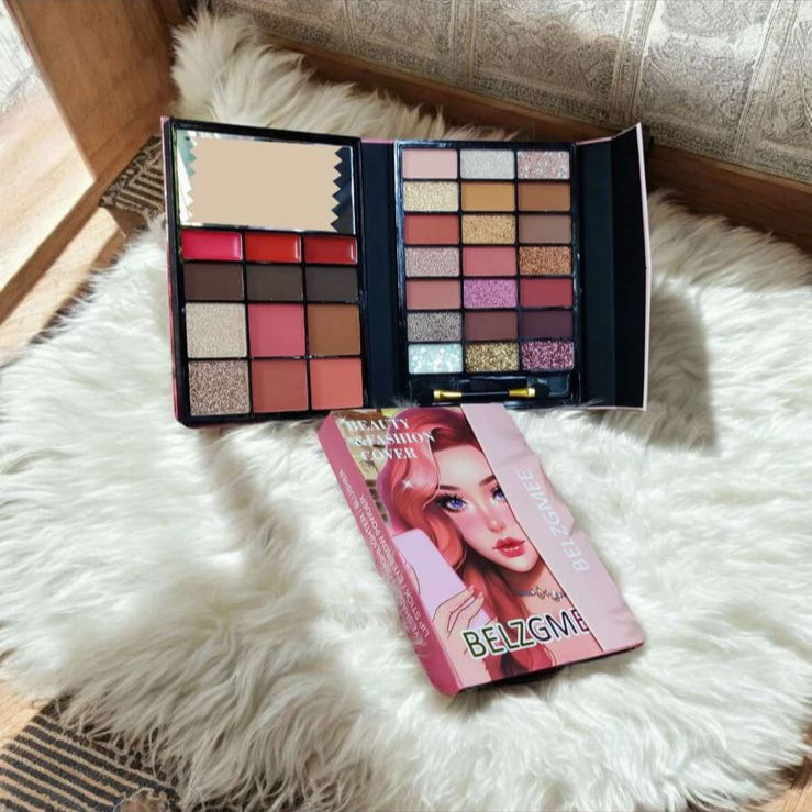BELZGMEE 2 Fold Book kit Eyeshadow, Lipstick, Eyebrow, Blush BELZGMEE