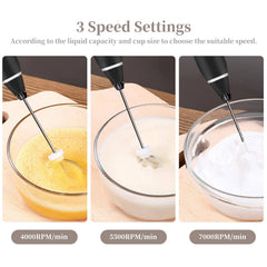 USB Rechargeable 3-Speed Electric Coffee Beater Milk Frother Cosmia.pk