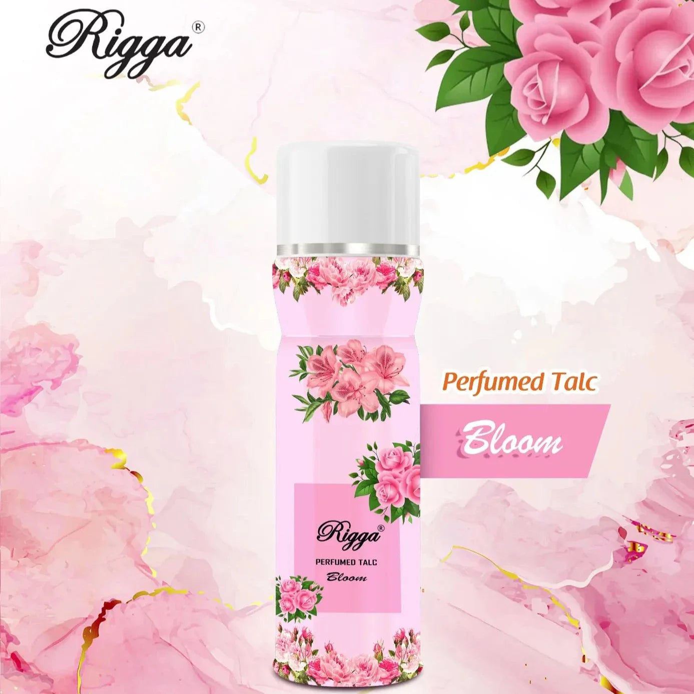 Rigga Pink Bloom Talcum Perfume 250g Rigga