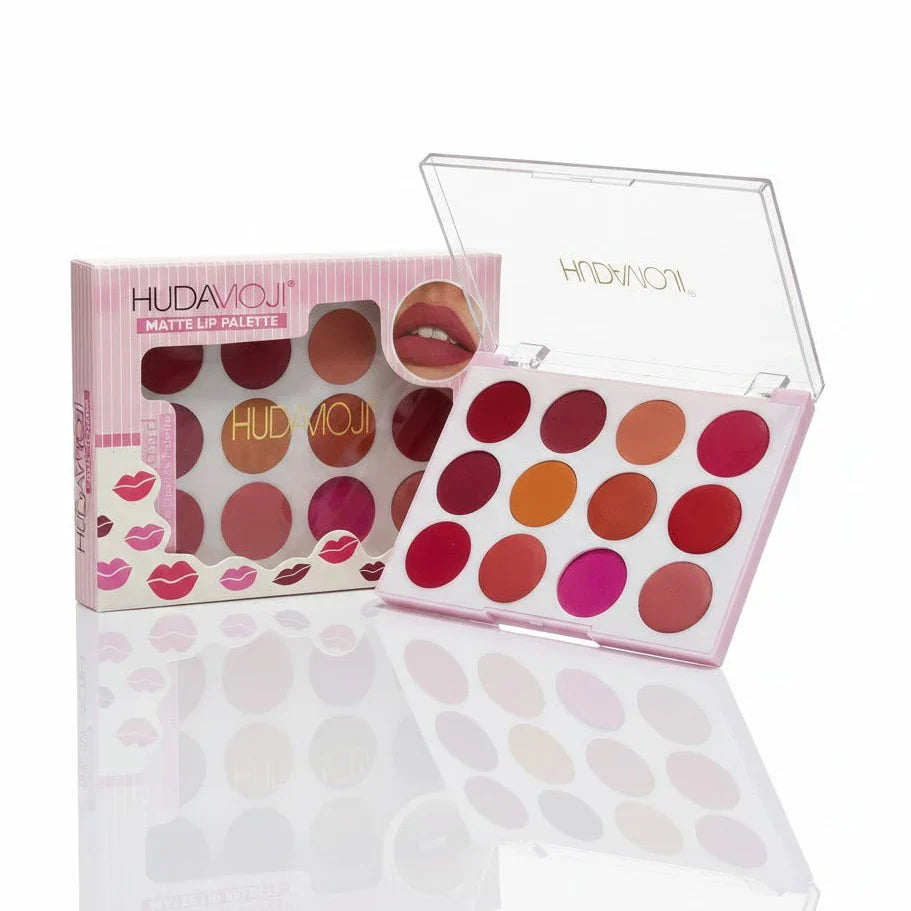 Hudamoji Matte Lip Palette - 12 Colors Hudamoji
