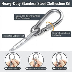 Stainless Steel PVC Coated Clothes Drying Rope Cosmia.pk