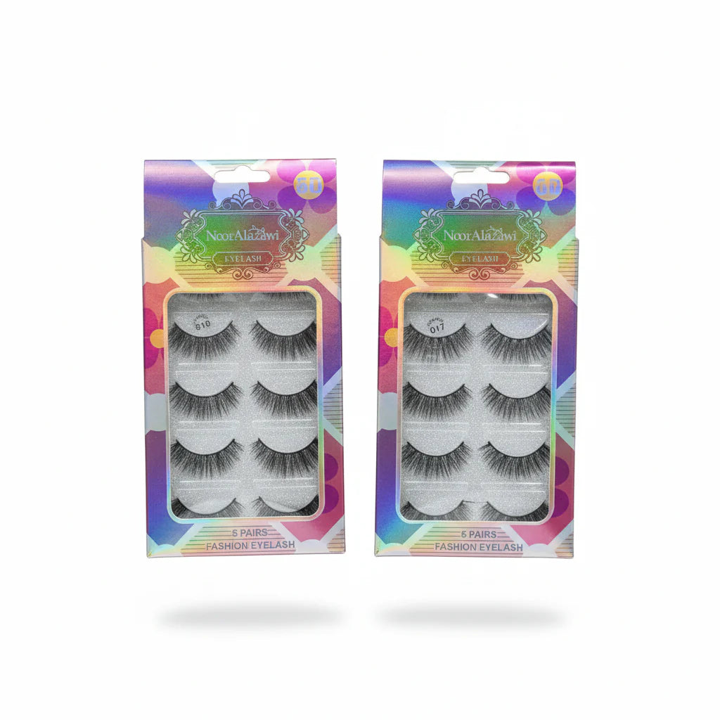 NoorAlažawi Fashion Eyelashes - 5 Pairs NoorAlažawi