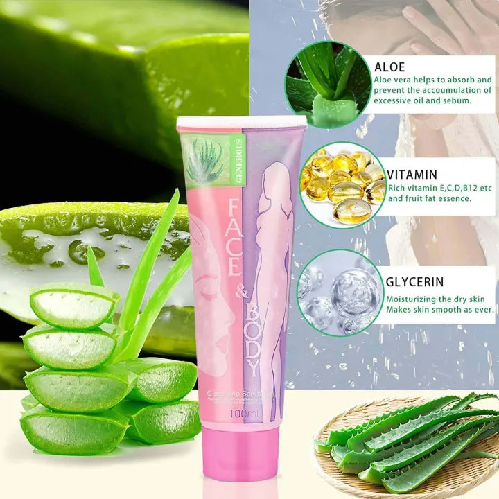 Face and Body Brightening & Exfoliating Cleansing Scrub Gel Generous