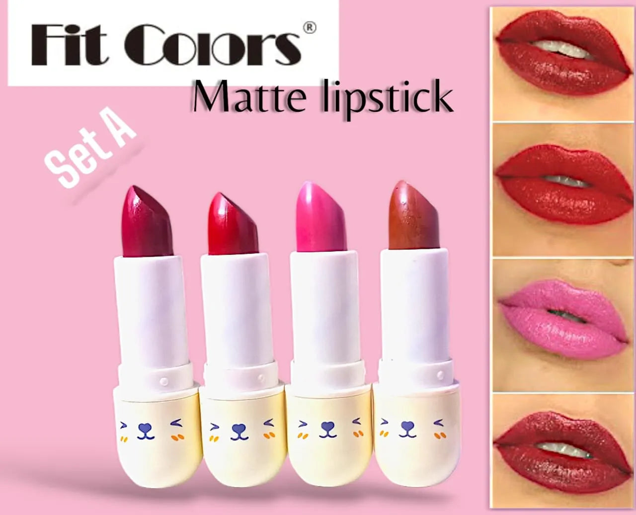 Fit Colors Matte Lipstick 4Pcs Fit Colors
