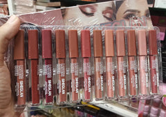 Sheglan Matte Long Lasting Cover Lip Glosses - 12 Pcs Set Siheglan