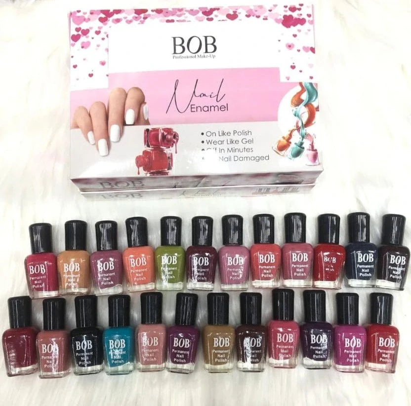 BOB Nail Polish Permanent – Pack of 24 Bob