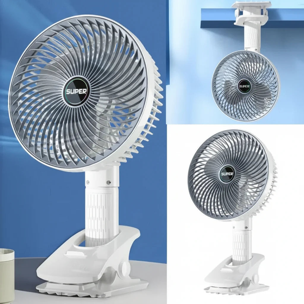 New Portable 3 Gears Rechargeable Desktop Fan Cosmia.pk