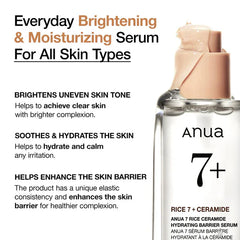 Anua Rice Ceramide 7 Hydrating Barrier Serum - 50ml Anua