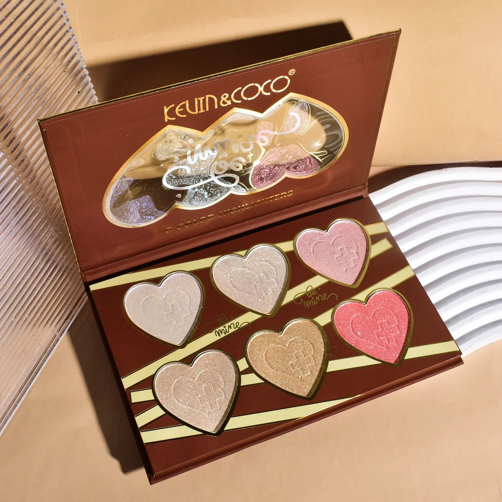 Kevin & Coco Be Mine 6-Color Highlighter Palette Kevin & Coco