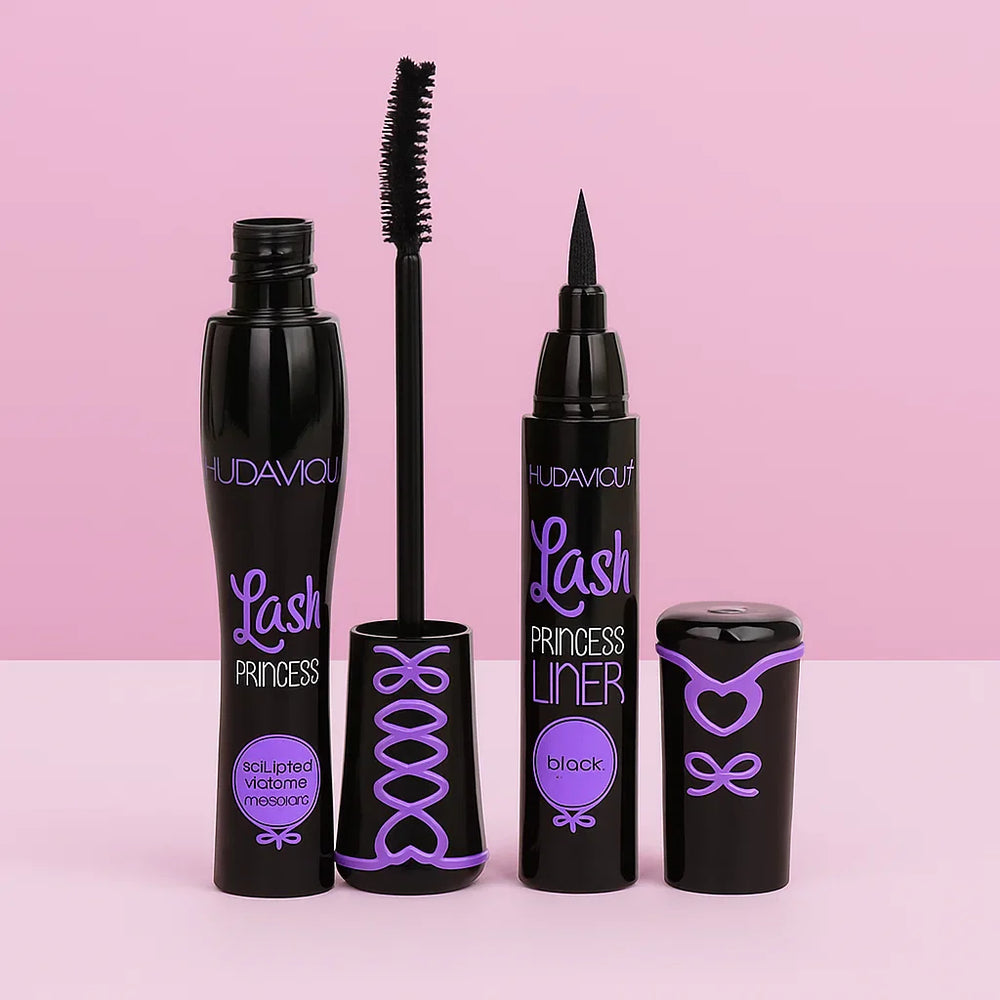 2 in 1 HudaMoji Princess False lash effect Mascara (Purple case) Hudamoji