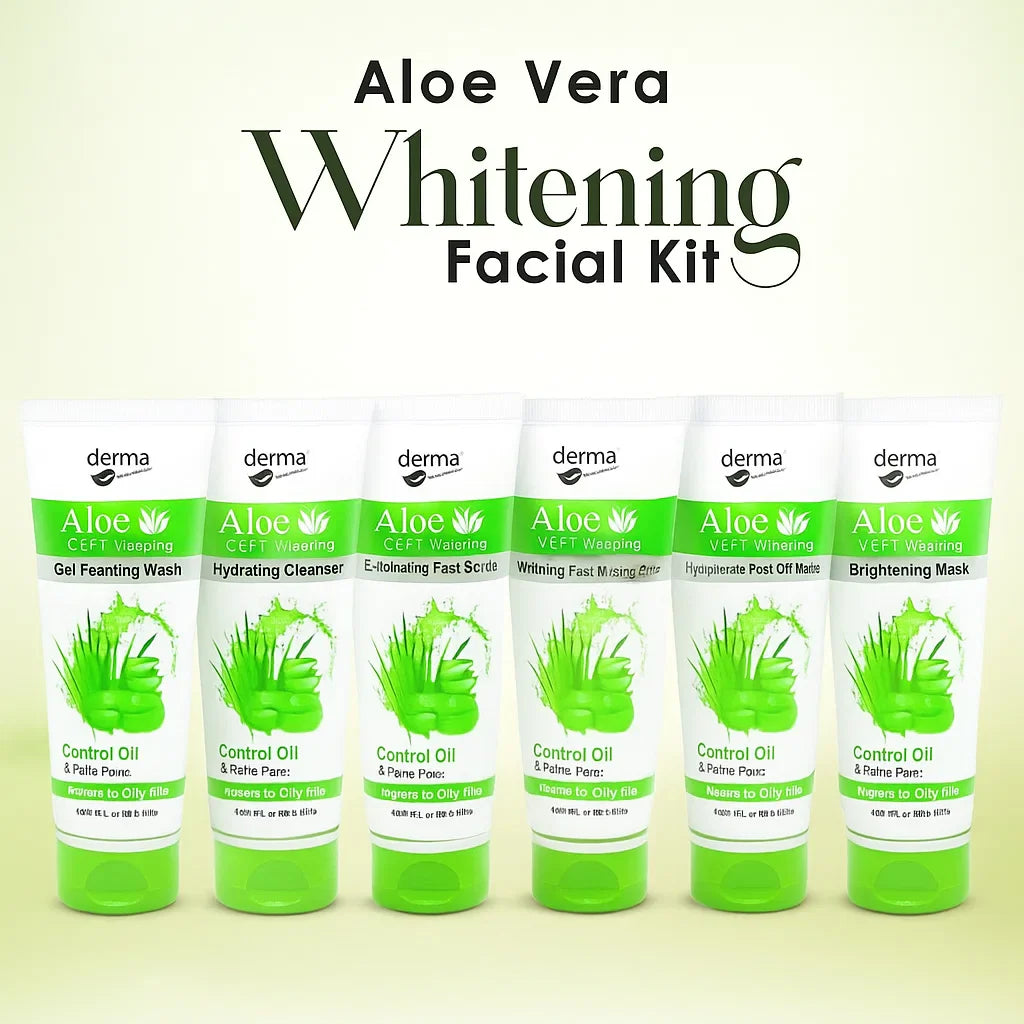 Derma Clean Aloe Vera Whitening Facial Kit - 6 pcs Derma Clean
