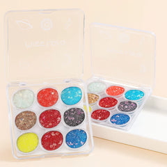Miss Lara Cream Glitter Eyeshadow Palette - 9 Color Miss Lara