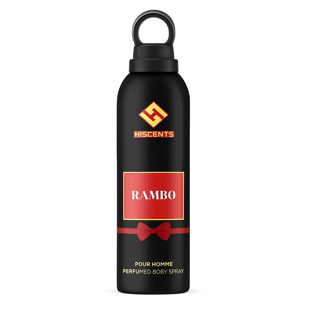 Hiscents Pour Femme Rambo Body Spray – 200ml Hiscents
