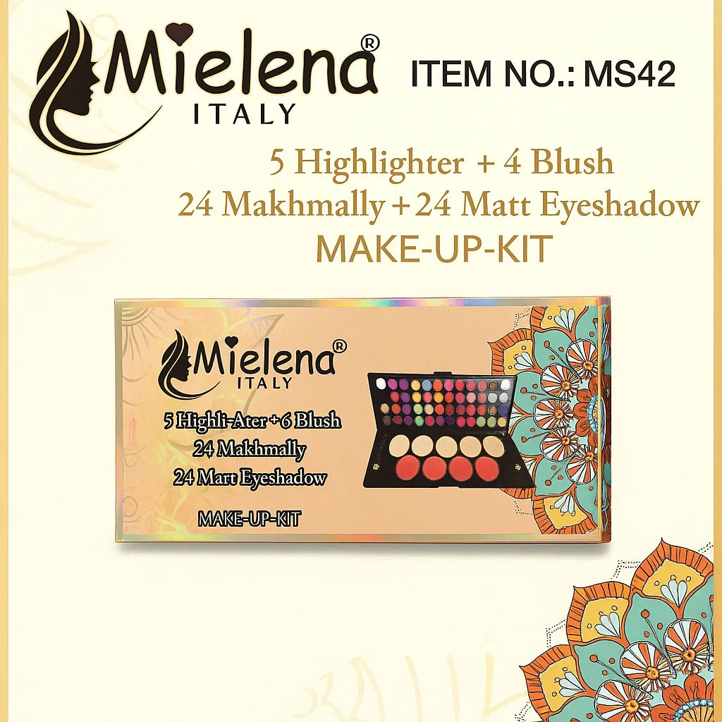 Mielena Valvet Eyeshade Highliter & Blushon Kit Mielena