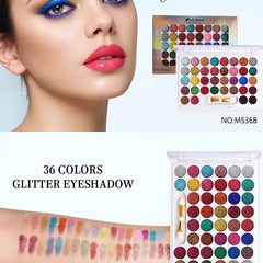 Mielena 36 Colors Glitter Eyeshadow Palette Mielena