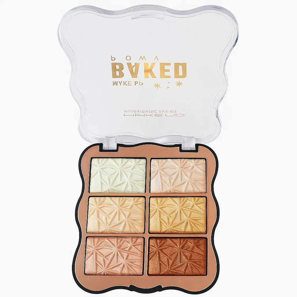 Msyaho Baked Powder 6‑in‑1 Highlighter Palette MSYAHO