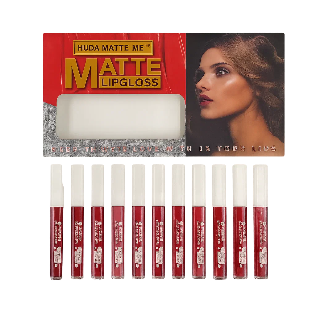 Huda Matte Me Matte Lip Gloss - 12 Pcs Huda Beauty