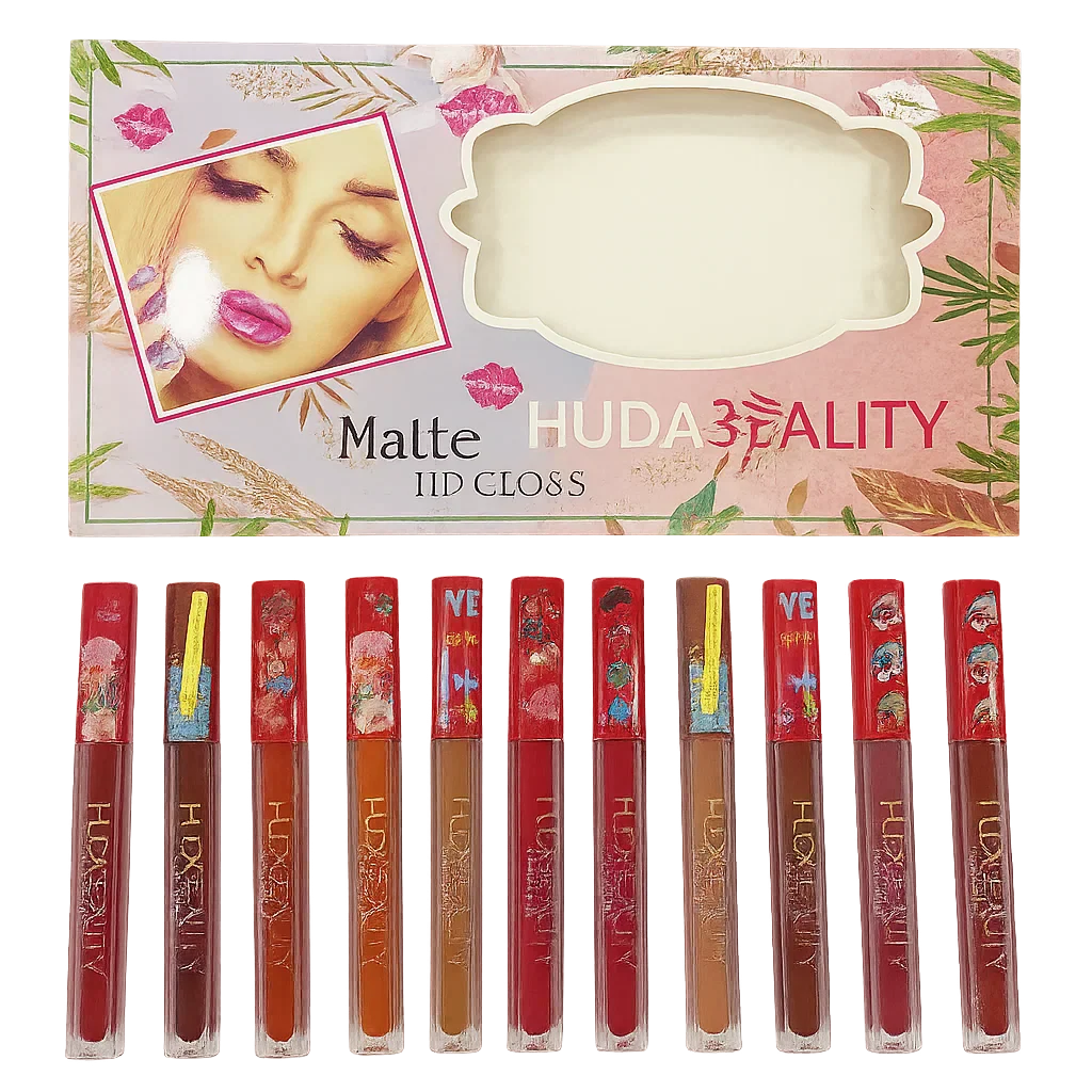12 Pcs Huda Beauty Matte Liquid Lip Gloss Huda Beauty