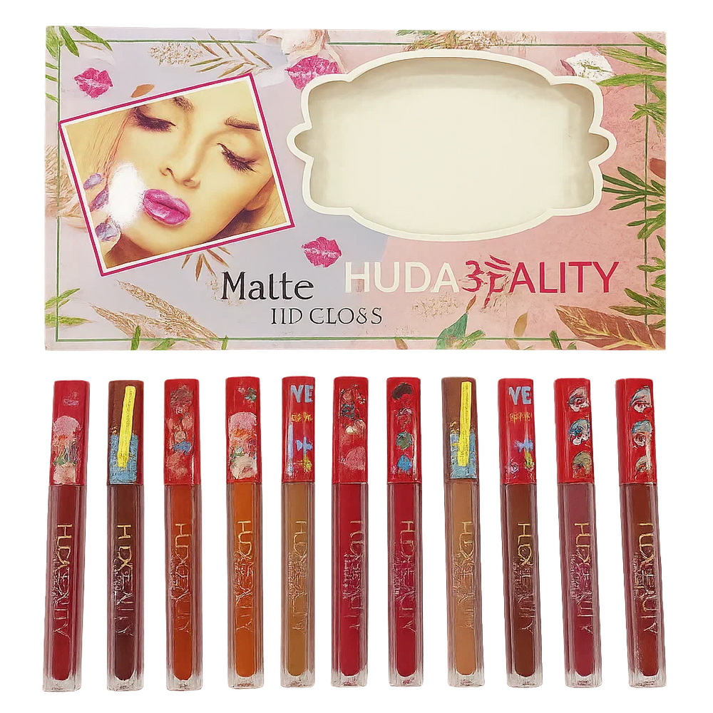 12 Pcs Huda Beauty Matte Liquid Lip Gloss Huda Beauty