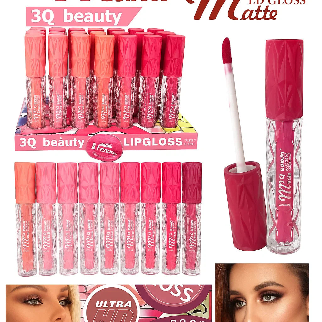 3Q Beauty Matte Lip Glosses 12 Pcs set 3Q Beauty