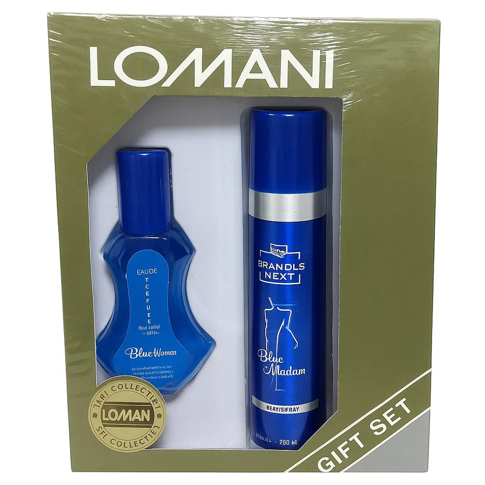 Lomani Blue Woman Perfume & Body Spray Gift Set – 2‑Piece Fragrance Lomani