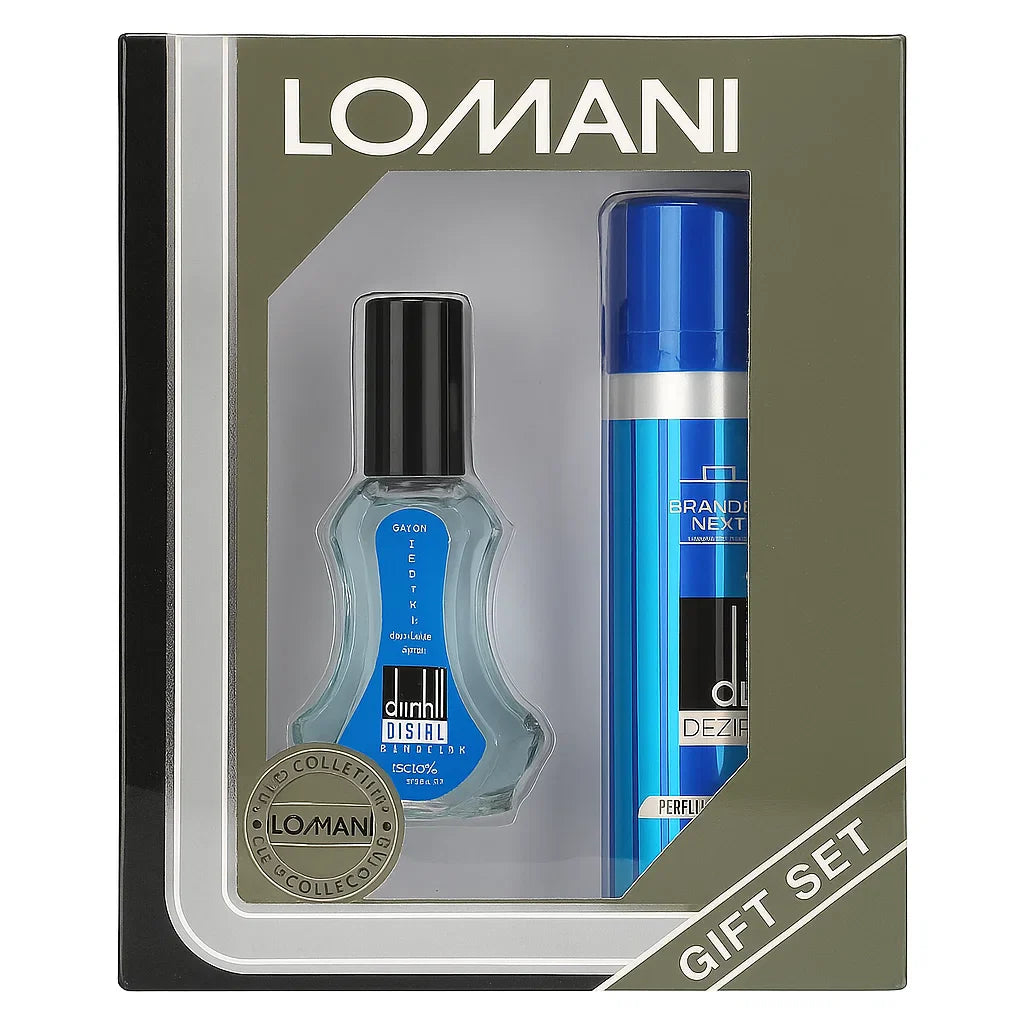Lomani Dunhill Blue Perfume & Body Spray Gift Set – 2‑Piece Fragrance Lomani