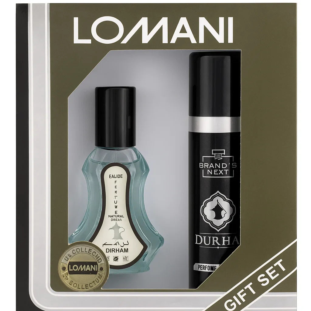 Lomani Dirham Perfume & Body Spray Gift Set – 2‑Piece Fragrance Duo Lomani