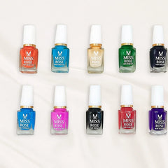 Miss Rose Permanent Nail Polish – Pack of 12 Miss Rose