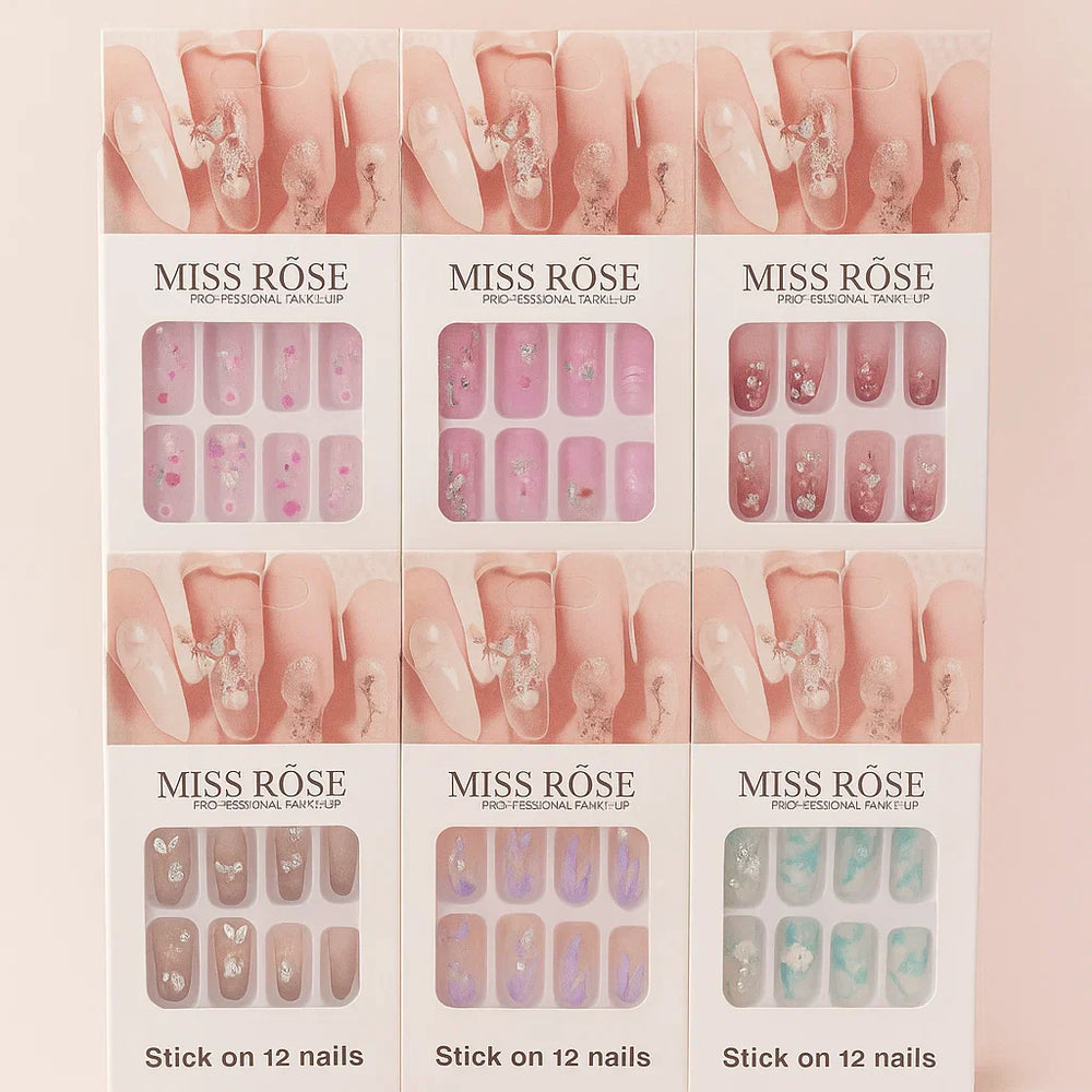 Miss Rose Stick-On Fancy Nails Miss Rose