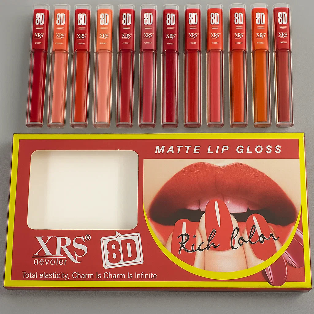 XRS 8D Matte 12 Pcs Lipgloss XRS Devoiler