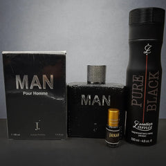 Men’s Fragrance Set – J. Janan Attar ( 3ml ) + J. MAN Perfume ( 100ml JUNAID JAMSHED