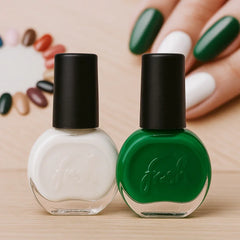 White & Green Peel Off Nail Polish – 2 Piece Set Cosmia.pk