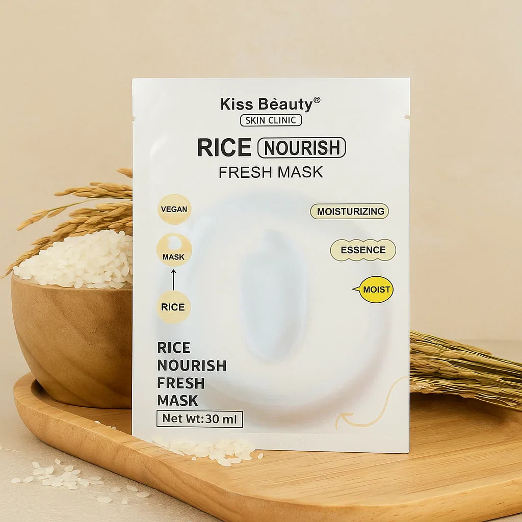 Kiss Beauty Rice Nourish Face Sheet Mask Kiss Beauty