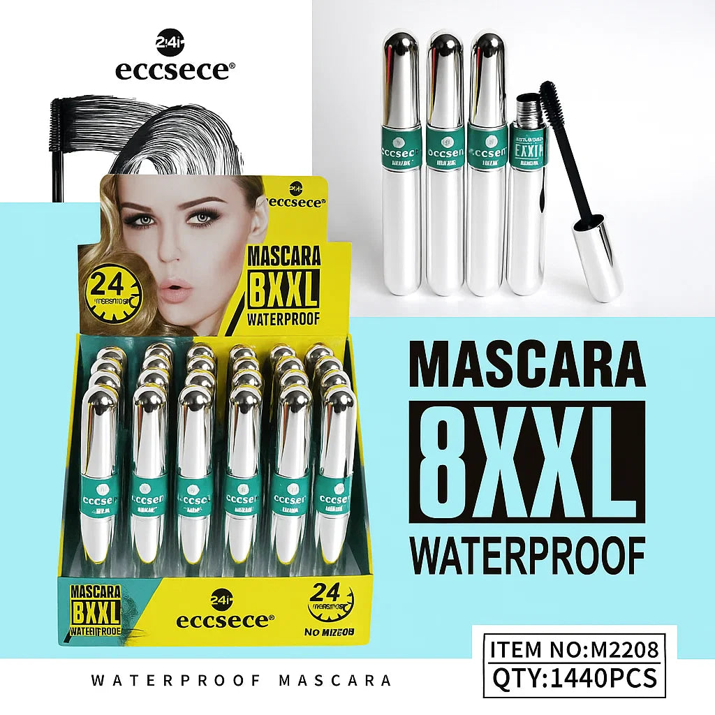 Eccsece 8XXL Waterproof Black Mascara – Extra Volume & Long Wear Eccsece