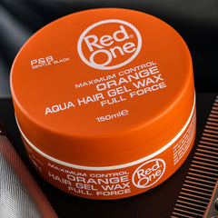Red One Full Force Maximum Control ORANGE Aqua Hair Wax - 150ml Redone