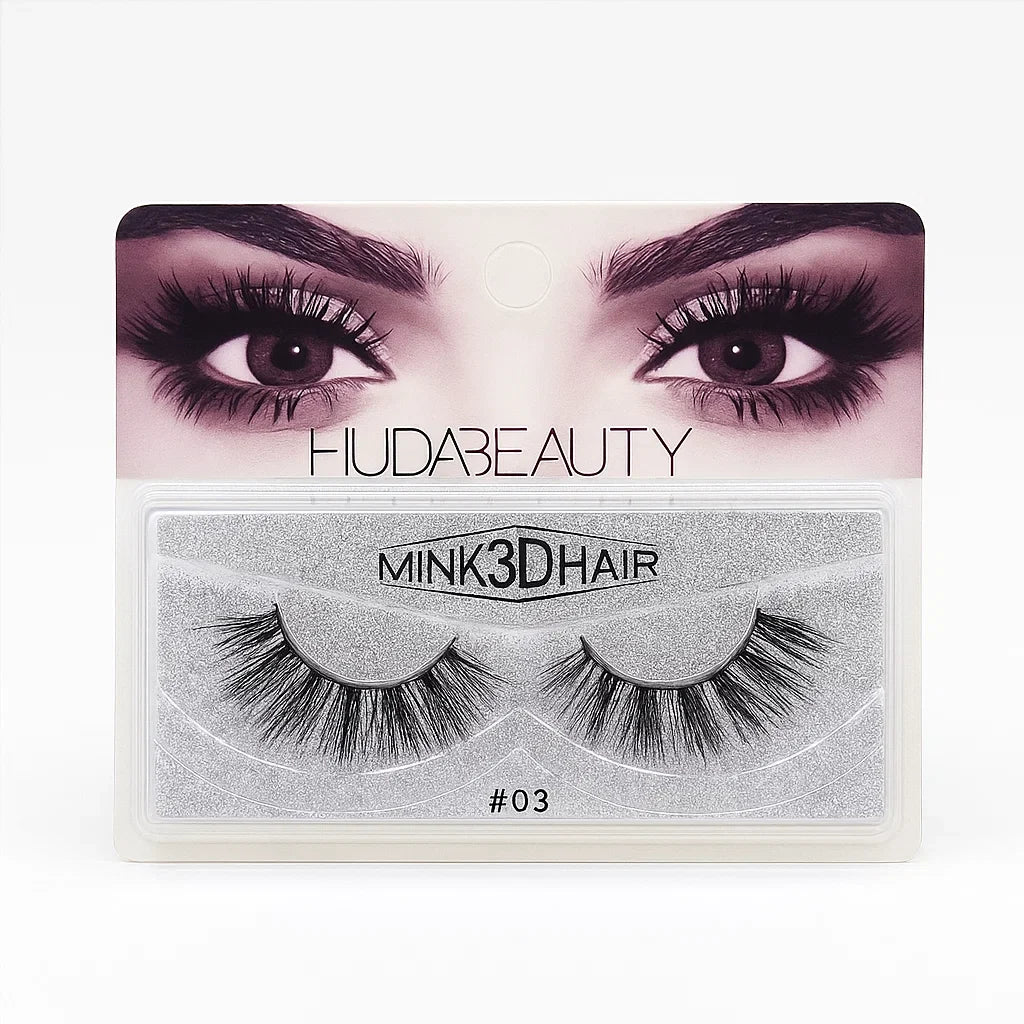 Huda Beauty Mink 3D Eyelashes – Luxurious Volume & Flawless Glam Huda Beauty