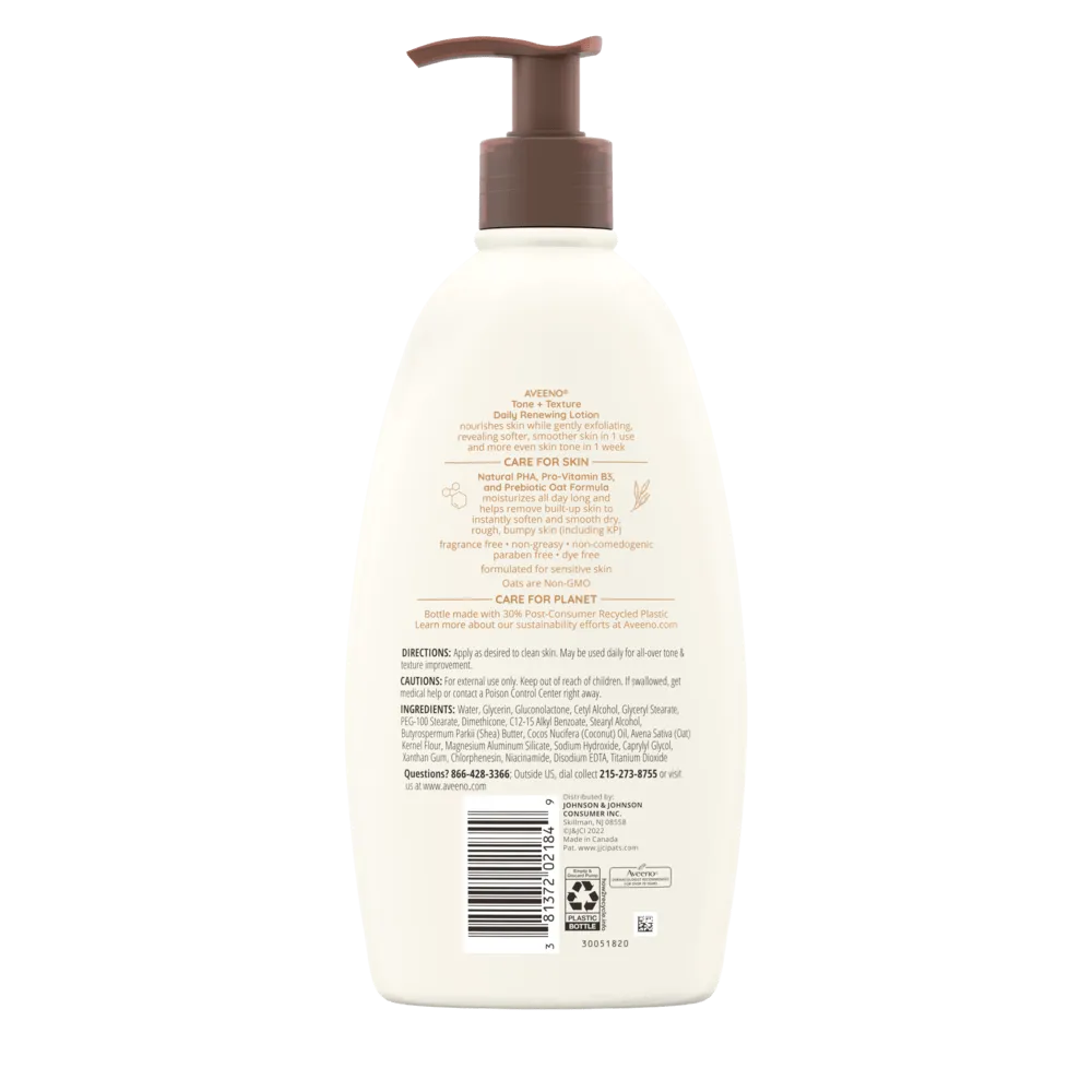 Aveeno Tone + Texture Renewing Lotion – For Sensitive Skin - 354ml Aveeno