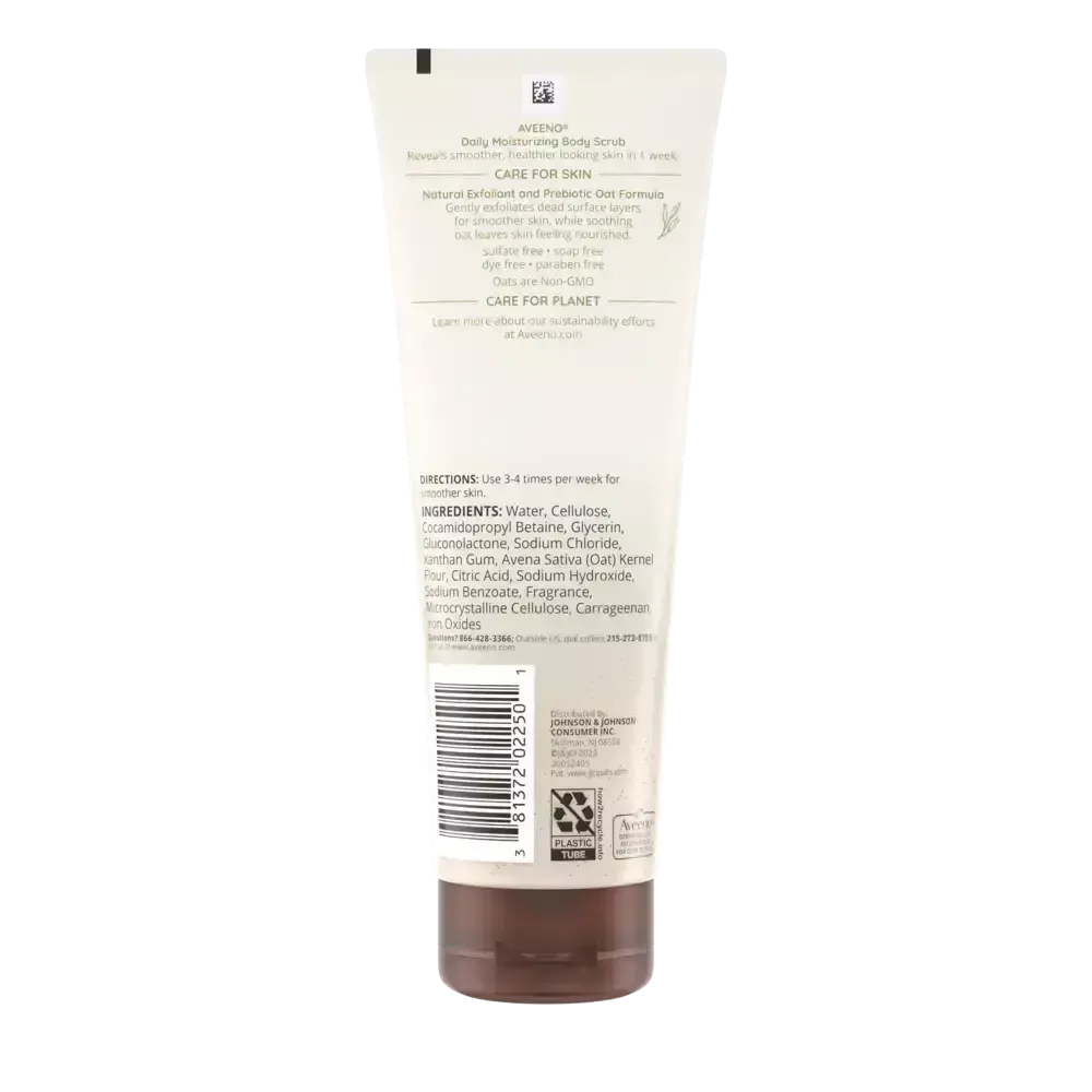 Aveeno Daily Moisturizing Exfoliating Body Scrub Gently Renews Dry Aveeno