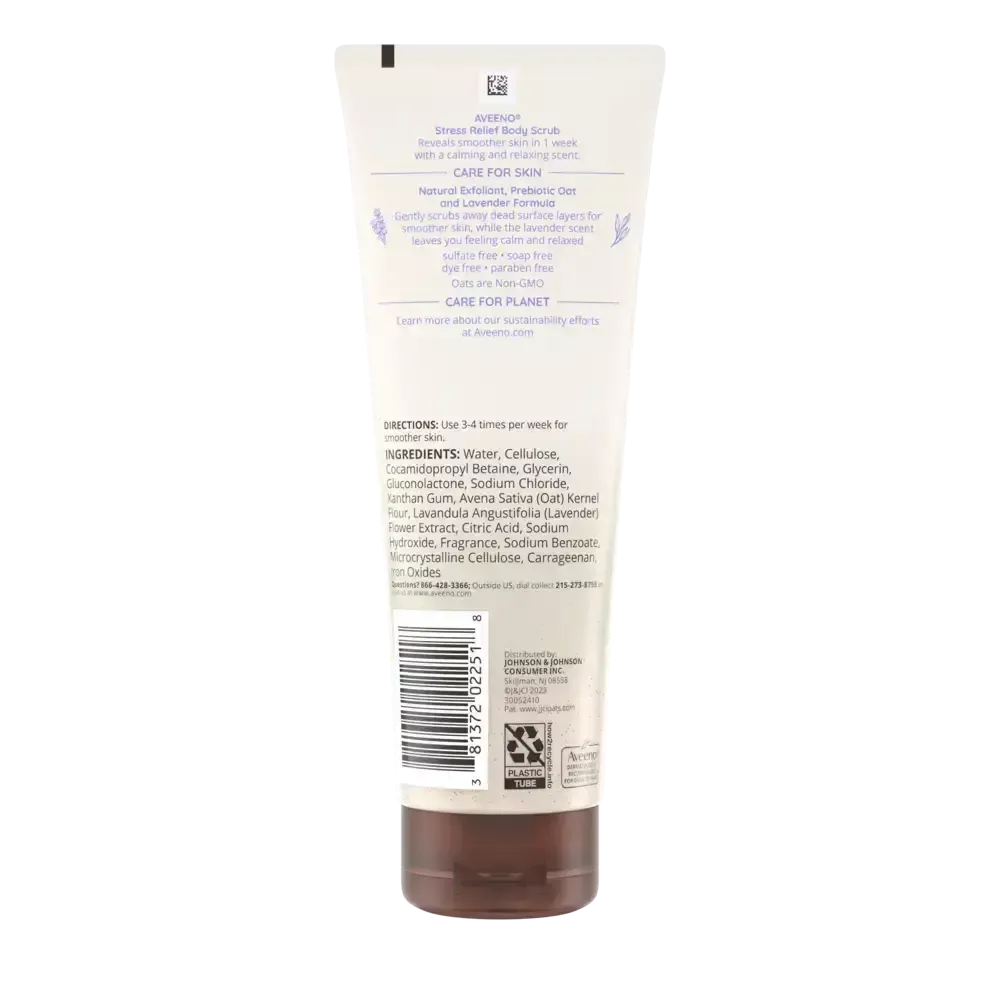 Aveeno Stress Relief Exfoliating Body Scrub – Lavender Scent - 283ml Aveeno