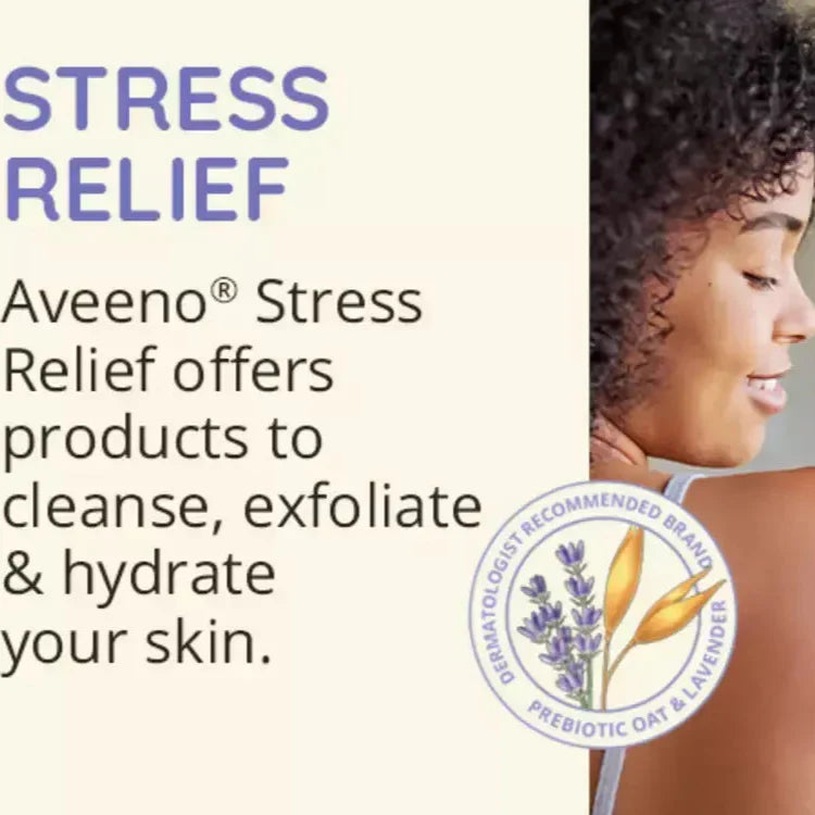 Aveeno Stress Relief Exfoliating Body Scrub – Lavender Scent - 283ml Aveeno