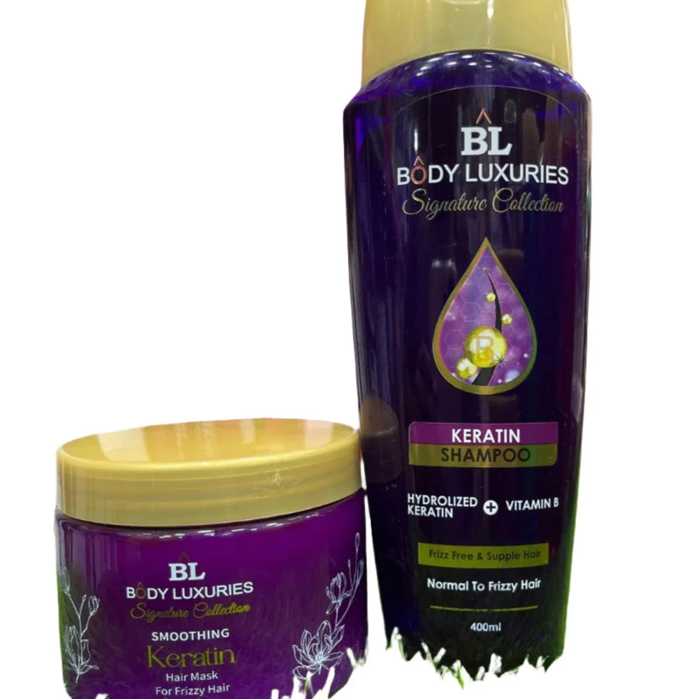 Body Luxuries 2 in 1 Keratin Deal Shampoo - 400ml + Mask - 300gm Body Luxuries