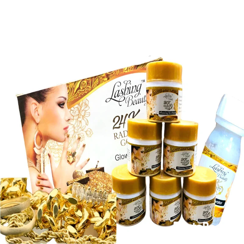 Lashing Beauty 24K Gold Facial Kit For All Skin Type Lashing Beauty