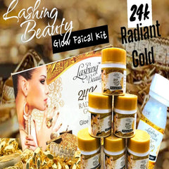 Lashing Beauty 24K Gold Facial Kit For All Skin Type Lashing Beauty