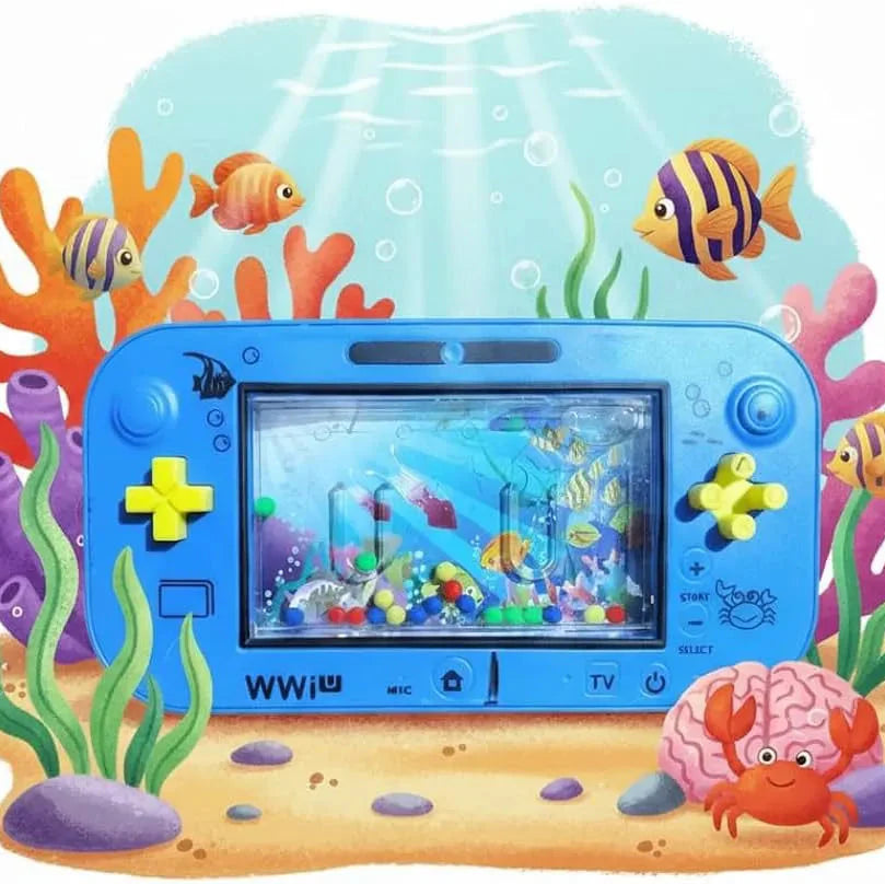 Portable Water Game Console, Handheld Fish Theme Gaming Device Cosmia.pk