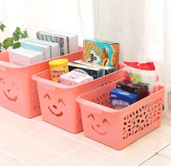 Cute Colorful Kitchen Plastic Storage Fruits & Vegetables Basket Cosmia.pk