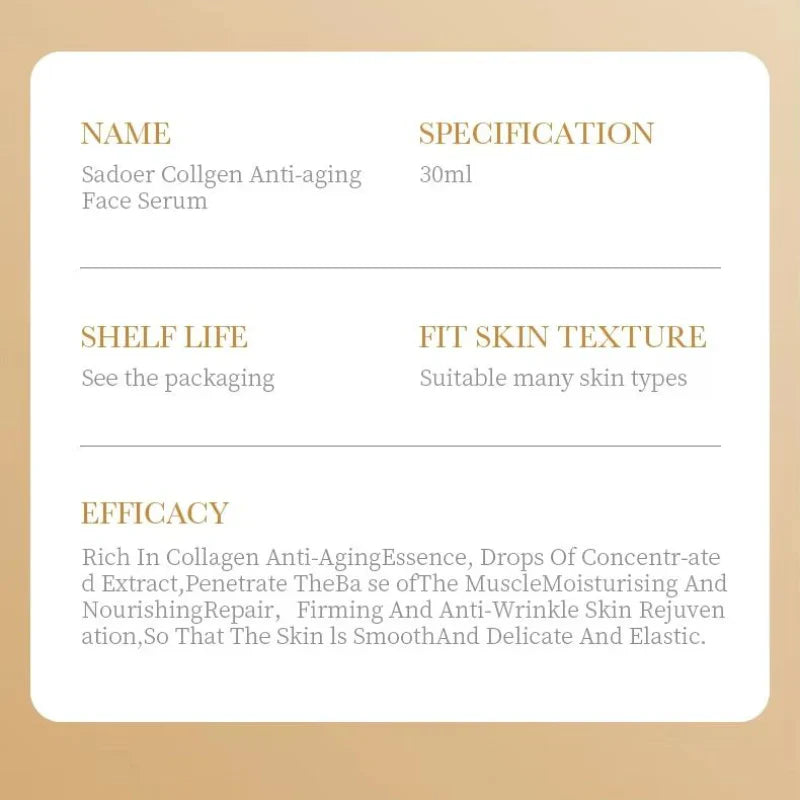 Sadoer Collagen Anti-Aging Serum Firming & Moisturizing - 30ml Sadoer