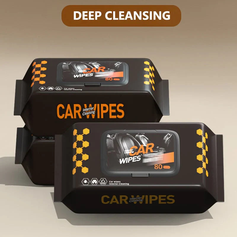 Car interior cleaning and polishing Wipes - PACK OF 80 Cosmia.pk