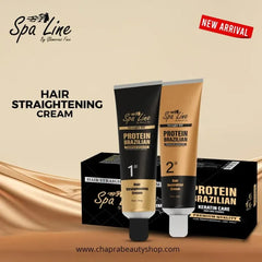Keratin Protein Brazilian Spa Line Hair Straightening Cream Straight Spa Line